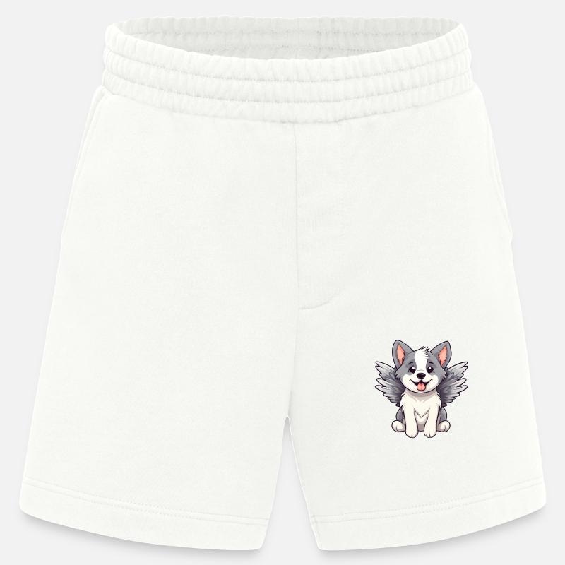 Süßer Engel Husky Comic - Heavyweight Shorts - made by SPREAD  - OFF WHITE