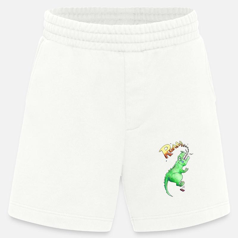 T-rex - Heavyweight Shorts - made by SPREAD  - OFF WHITE