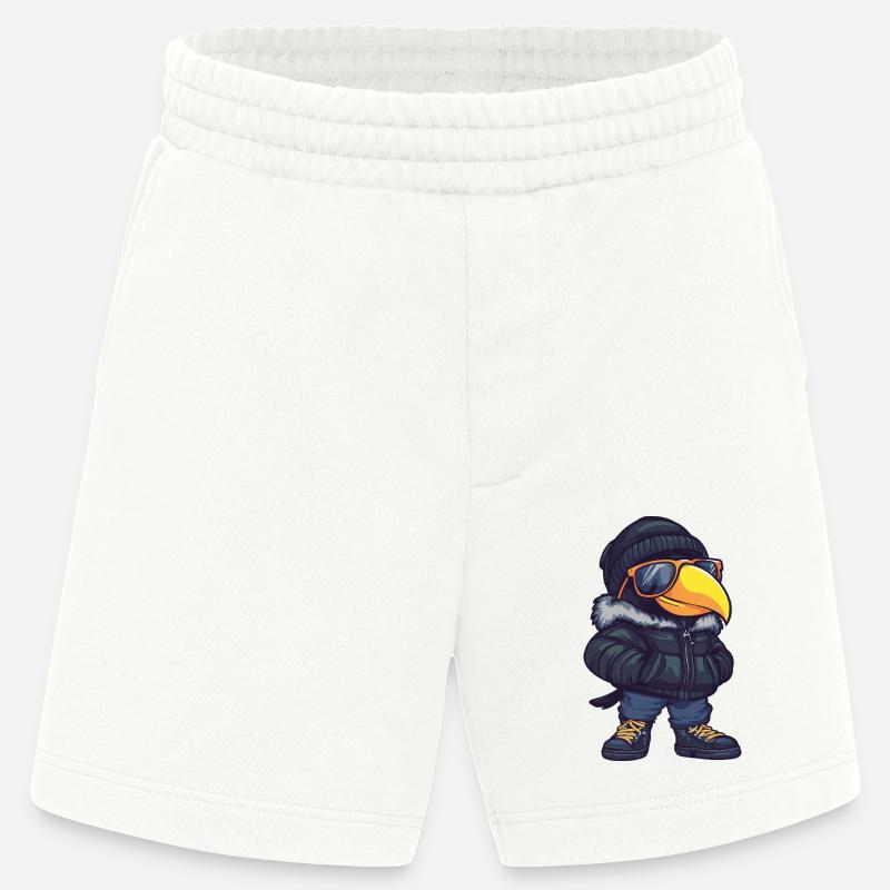 Tukan Vogel Cool Comic - Heavyweight Shorts - made by SPREAD  - OFF WHITE
