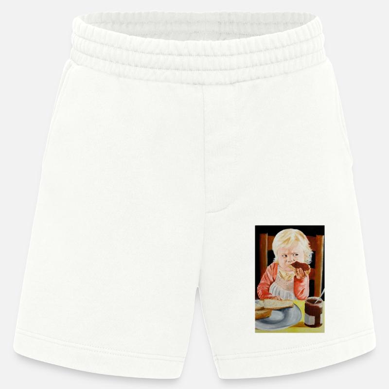 Grumpy kid - Heavyweight Shorts - made by SPREAD  - OFF WHITE