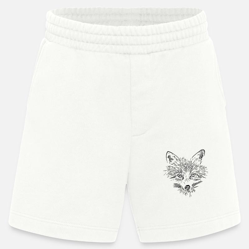 Fox Face - Fox Face - Heavyweight Shorts - made by SPREAD  - OFF WHITE