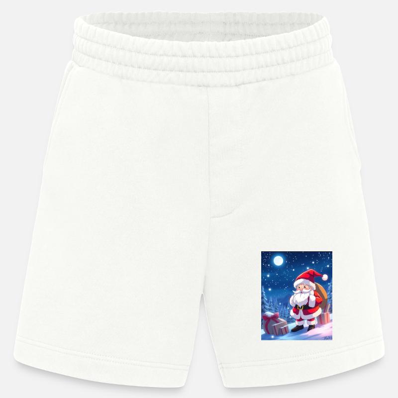 Weihnachts man mit Geschenke Sack - Heavyweight Shorts - made by SPREAD  - OFF WHITE