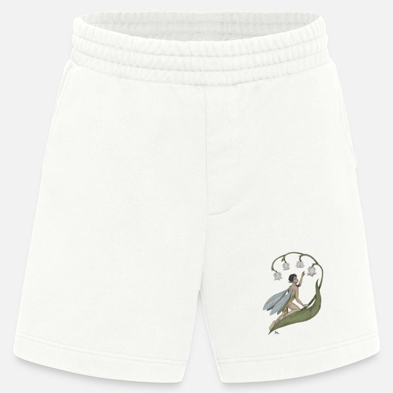 Pixie mit Maiglöckchen - Heavyweight Shorts - made by SPREAD - OFF WHITE