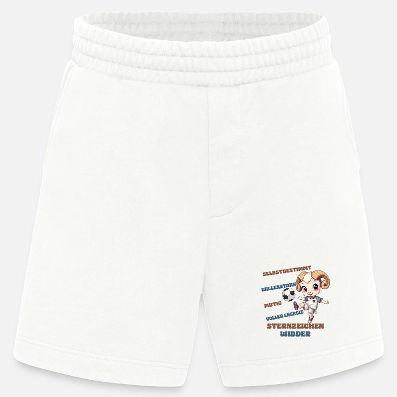 Fußball Sternzeichen Widder Eigenschaften Aries - Heavyweight Shorts - made by SPREAD  - OFF WHITE