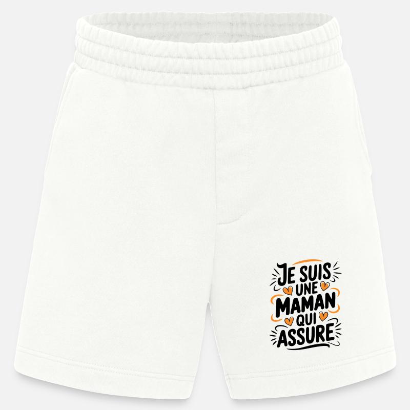Ich bin eine Mutter, die versichert - Heavyweight Shorts - made by SPREAD  - OFF WHITE