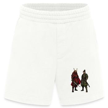 Roter und Grüner Samurai-Kontrast - Heavyweight Shorts - made by SPREAD  - OFF WHITE - Vorne