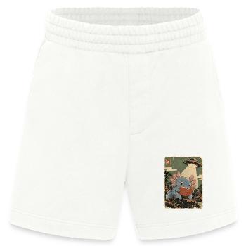 Vintage Japanese Axolotl Buchliebhaber UFO Alien - Heavyweight Shorts - made by SPREAD  - OFF WHITE - Vorne
