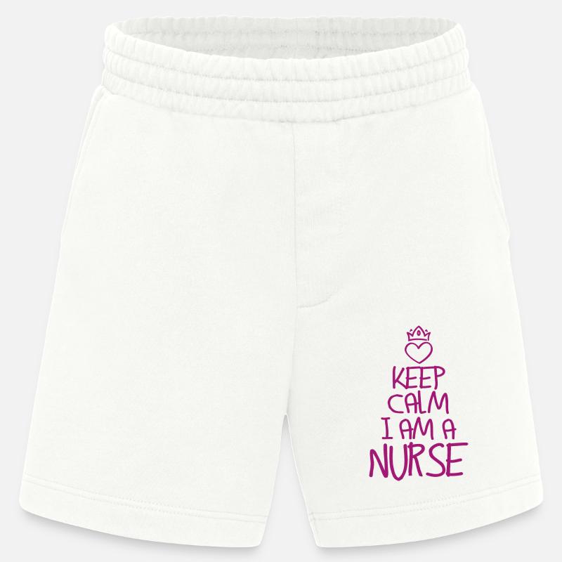 Keep Calm Krankenschwester - Heavyweight Shorts - made by SPREAD  - OFF WHITE