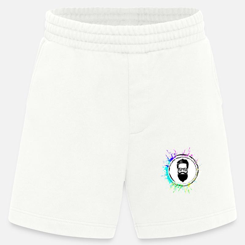 Face beard icon - Heavyweight Shorts - made by SPREAD  - OFF WHITE