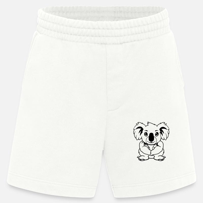 koalabär comic - Heavyweight Shorts - made by SPREAD  - OFF WHITE