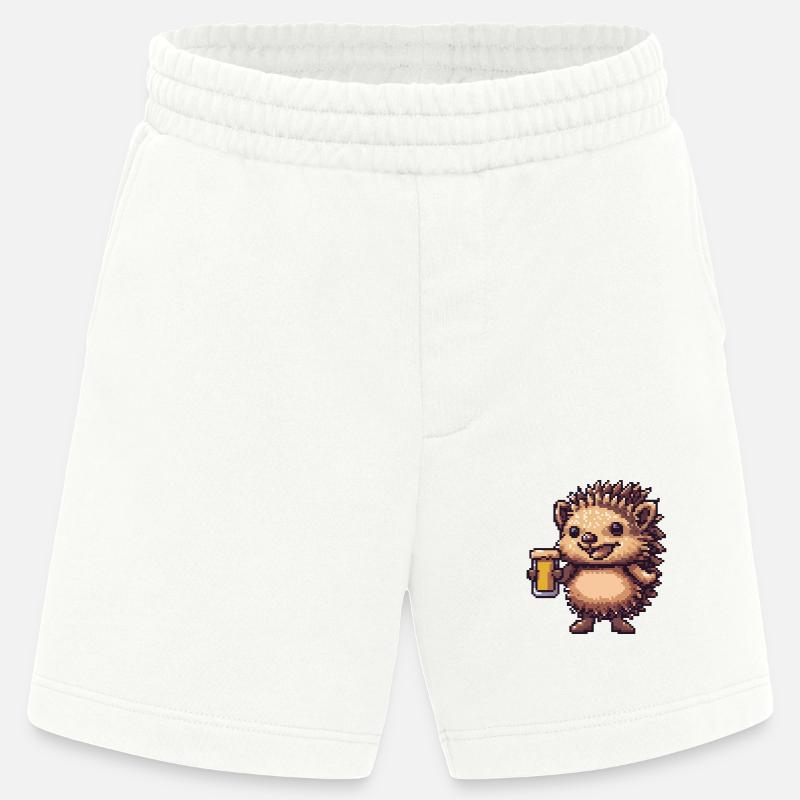 Igel Bier Pixel - Heavyweight Shorts - made by SPREAD  - OFF WHITE