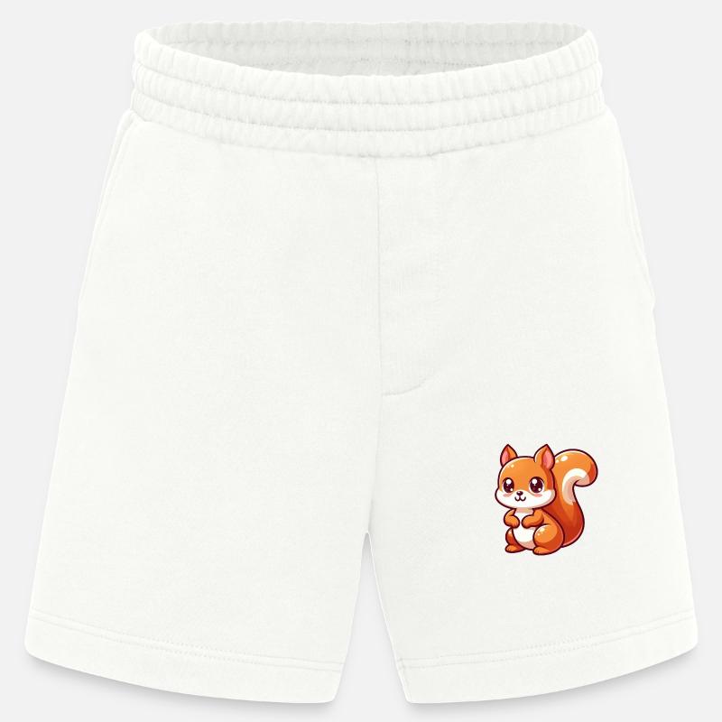 Kawaii Eichhörnchen - Heavyweight Shorts - made by SPREAD  - OFF WHITE