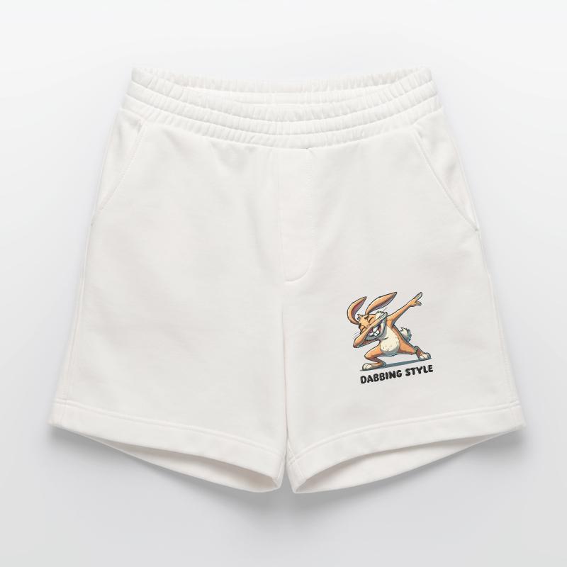 Bunny Dabbing Comic Heavyweight Shorts - made by SPREAD 