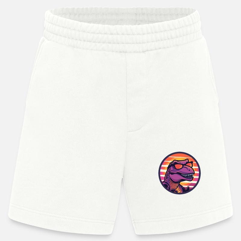 Dinosaurier T-Rex Cool Sommer - Heavyweight Shorts - made by SPREAD - OFF WHITE