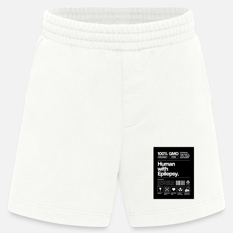 Human with Epilepsy - Heavyweight Shorts - made by SPREAD  - OFF WHITE