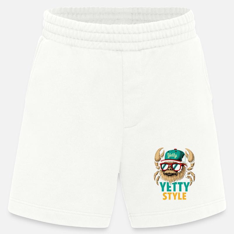 Yetty Style Yeti Graphic - Heavyweight Shorts - made by SPREAD  - OFF WHITE