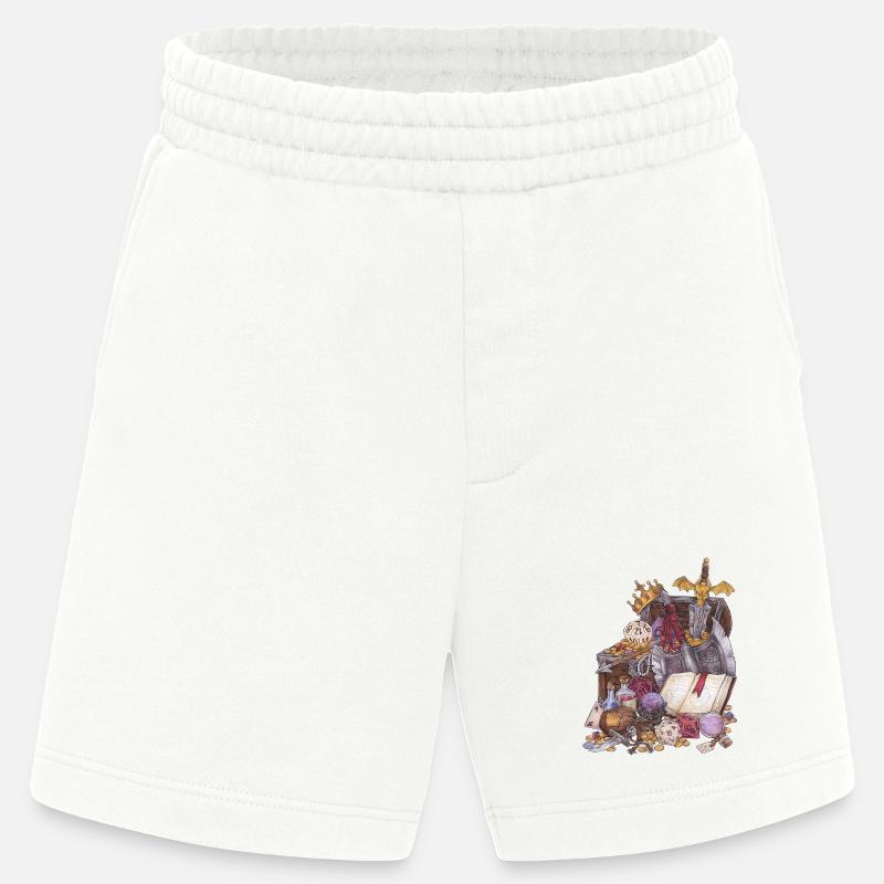 Coffre au trésor dans un donjon avec épée Magic Fantasy - Short bio épais fabriqué en UE - OFF WHITE