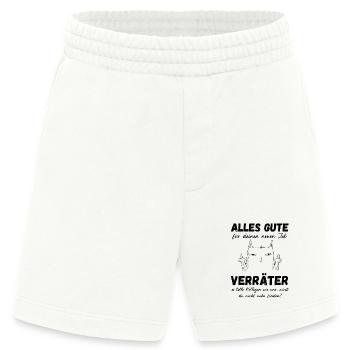 Verräter Katze Kollegen Kolleginnen Abschied - Heavyweight Shorts - made by SPREAD  - OFF WHITE - Vorne