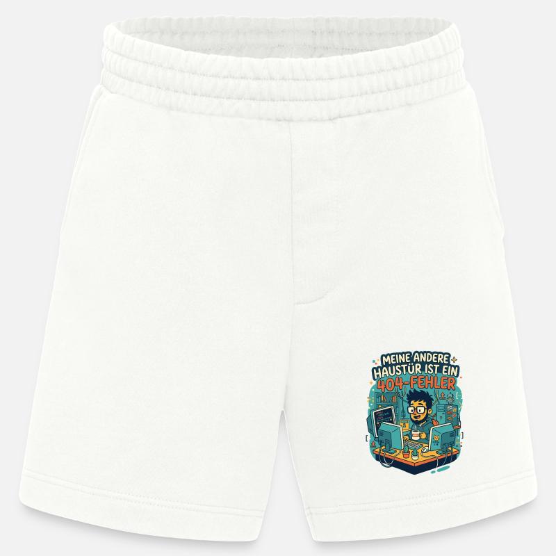 Programmierer 404 Fehler Humor - Heavyweight Shorts - made by SPREAD  - OFF WHITE