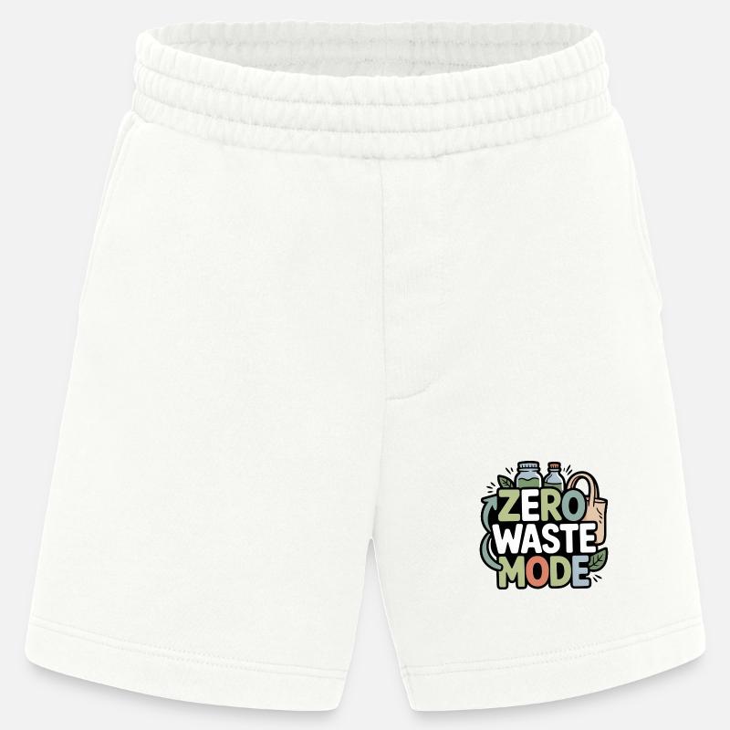 Mode zéro déchet - Short bio épais fabriqué en UE - OFF WHITE