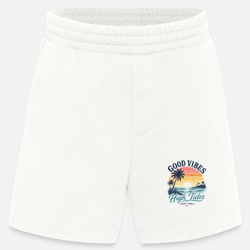 Vibes High Tides Sunset - Heavyweight Shorts - made by SPREAD  - OFF WHITE