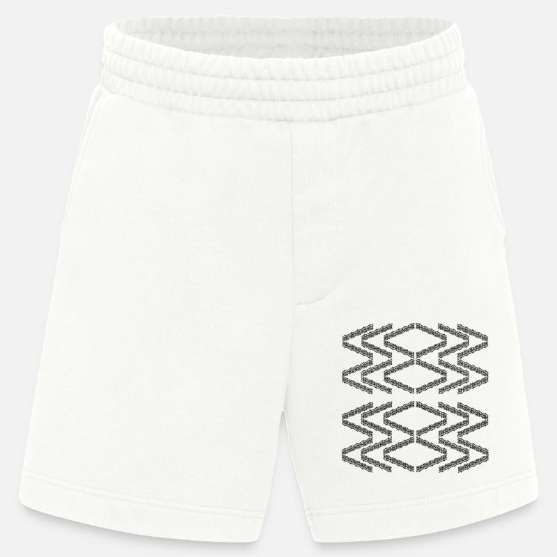 Zigzag pattern - Heavyweight Shorts - made by SPREAD  - OFF WHITE