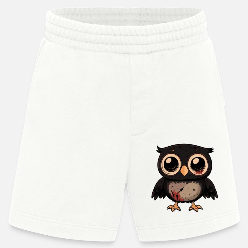 Eule Halloween Comic Lustig - Heavyweight Shorts - made by SPREAD  - OFF WHITE