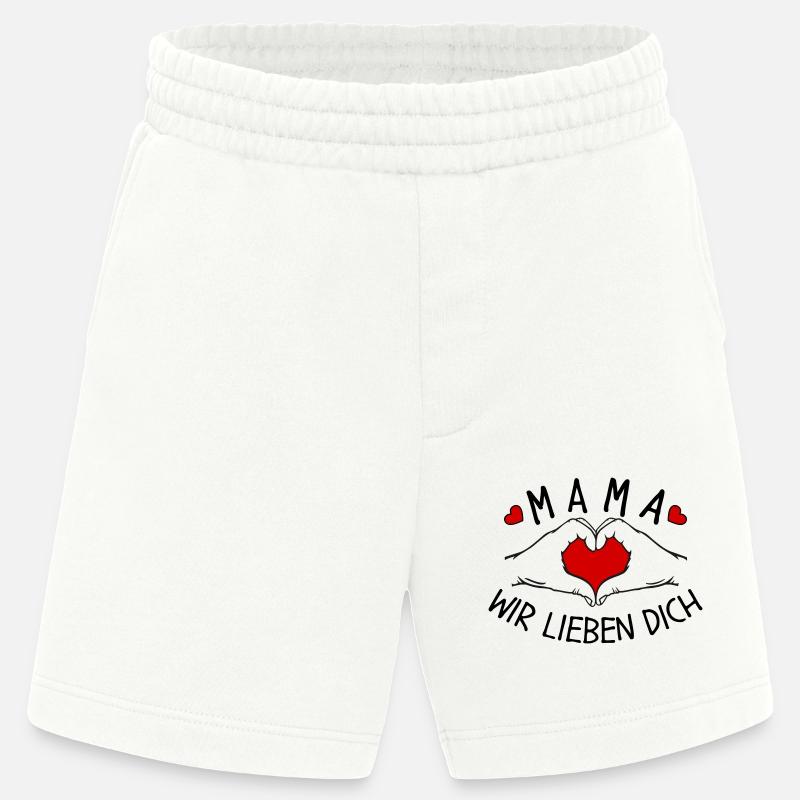 Mama wir lieben Dich - Heavyweight Shorts - made by SPREAD - OFF WHITE