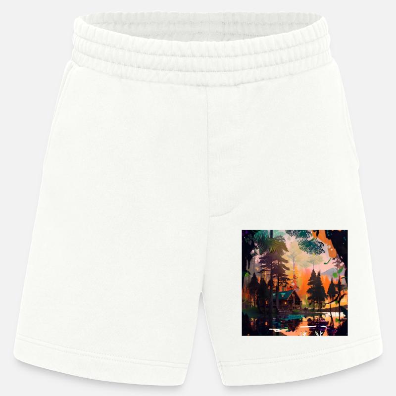 Häuschen im Wald - Heavyweight Shorts - made by SPREAD - OFF WHITE