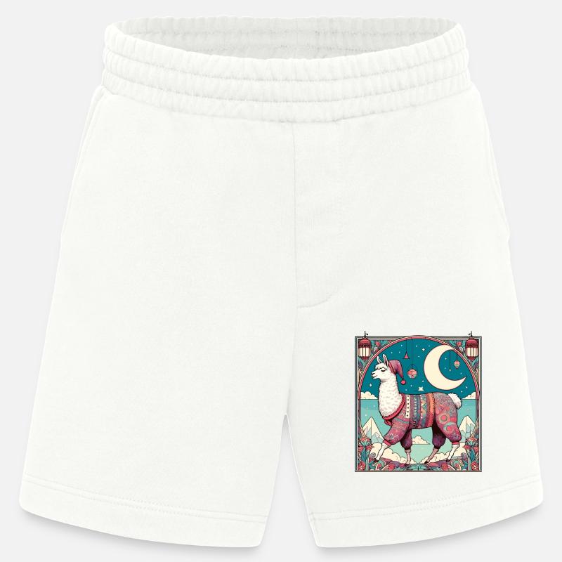 Lama Pyjama Geschenk - Heavyweight Shorts - made by SPREAD  - OFF WHITE