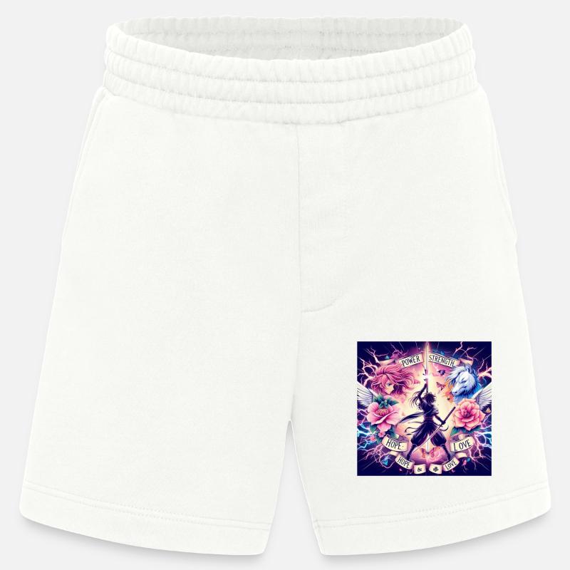 Anime Strength - Heavyweight Shorts - made by SPREAD  - OFF WHITE