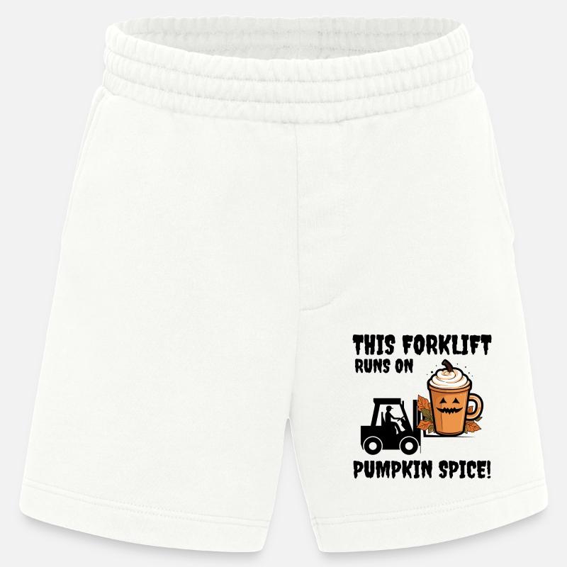 Halloween Pumpki Space Gabelstapler Fahrer - Heavyweight Shorts - made by SPREAD  - OFF WHITE