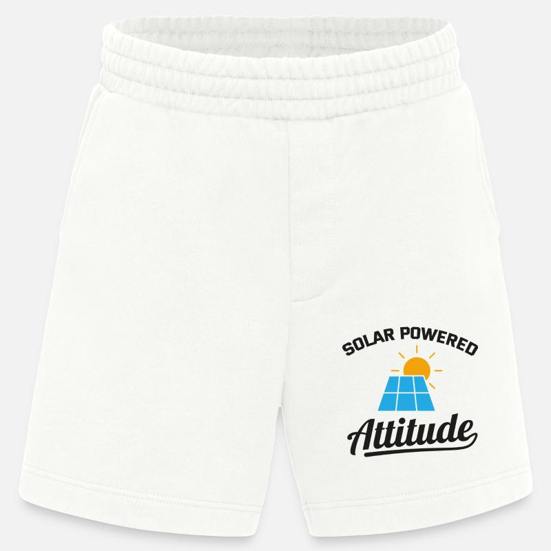 Elektriker: Solarbetriebene Einstellung - Heavyweight Shorts - made by SPREAD  - OFF WHITE