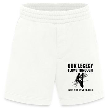 Lineman Legacy Wires Dédicace Fierté du réseau électrique - Short bio épais fabriqué en UE - OFF WHITE - Devant