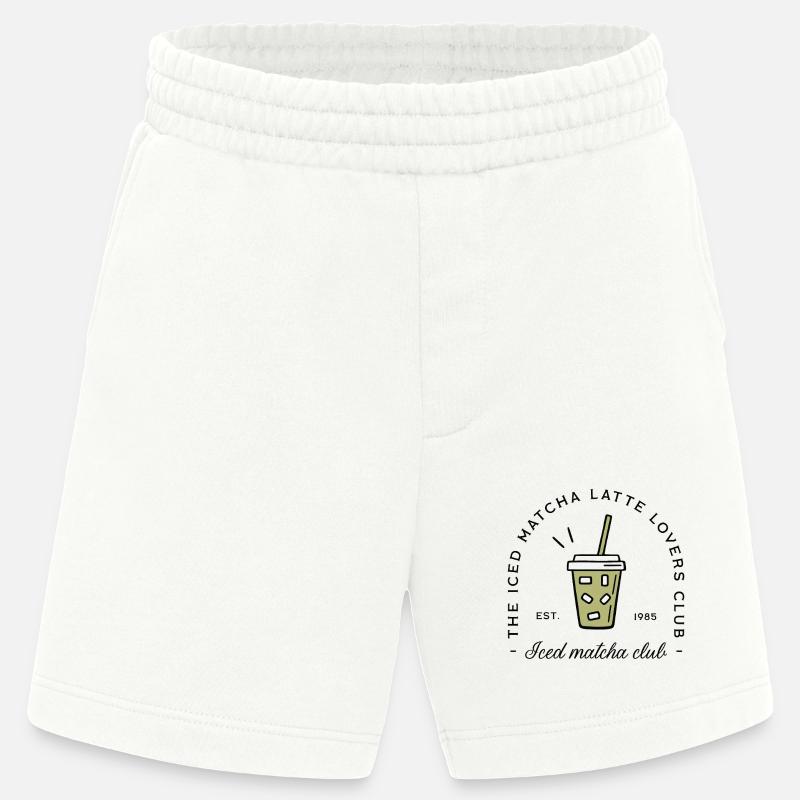 Iced matcha latte lovers - Heavyweight Shorts - made by SPREAD  - OFF WHITE