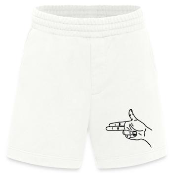 Handgestenpistole verängstigt Krieg - Heavyweight Shorts - made by SPREAD  - OFF WHITE - Vorne