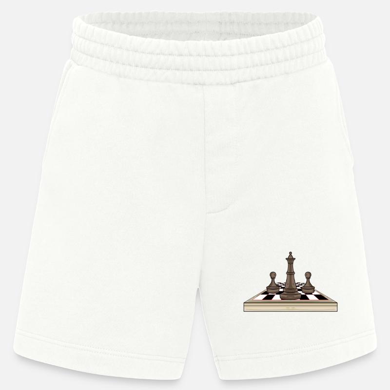 Échiquier - Short bio épais fabriqué en UE - OFF WHITE