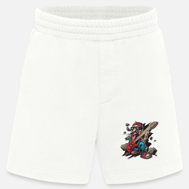 Rock - Rock and Roll - Heavyweight Shorts - made by SPREAD - OFF WHITE