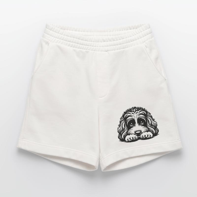 Tête de Cavapoo avec pattes Short bio épais fabriqué en UE