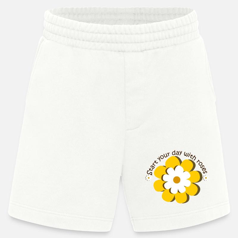 Flower Day - Heavyweight Shorts - made by SPREAD  - OFF WHITE