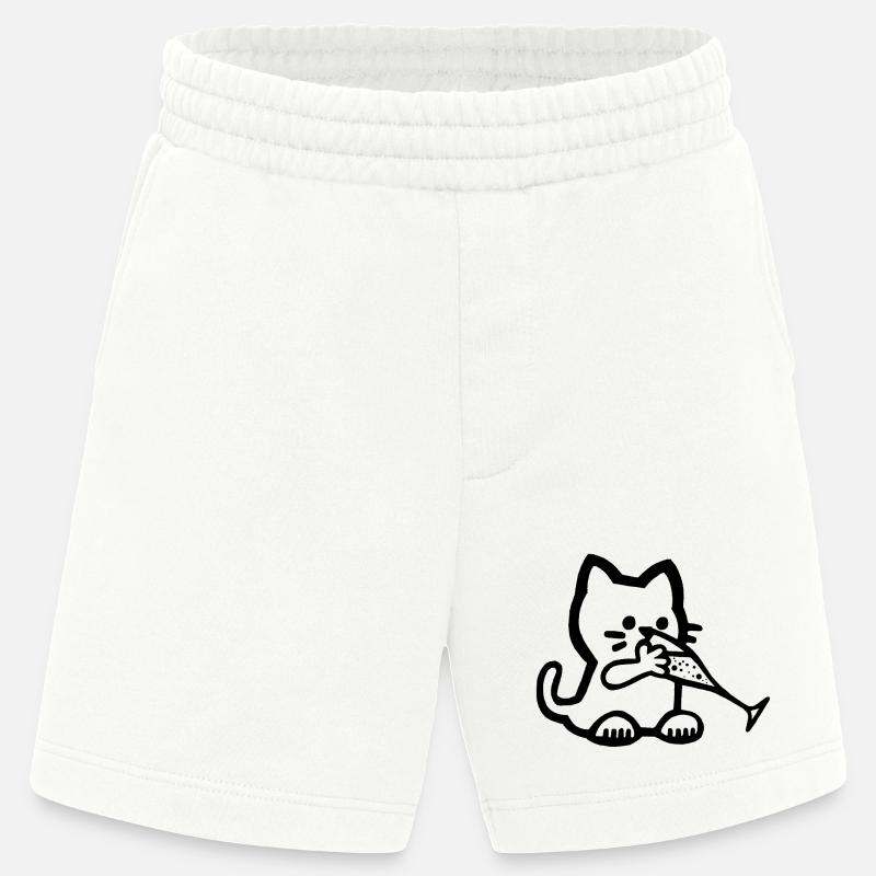 Durstiges Kätzchen - Heavyweight Shorts - made by SPREAD  - OFF WHITE