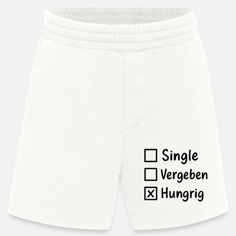 Hungrig Checkbox Typo Statement - Heavyweight Shorts - made by SPREAD  - OFF WHITE