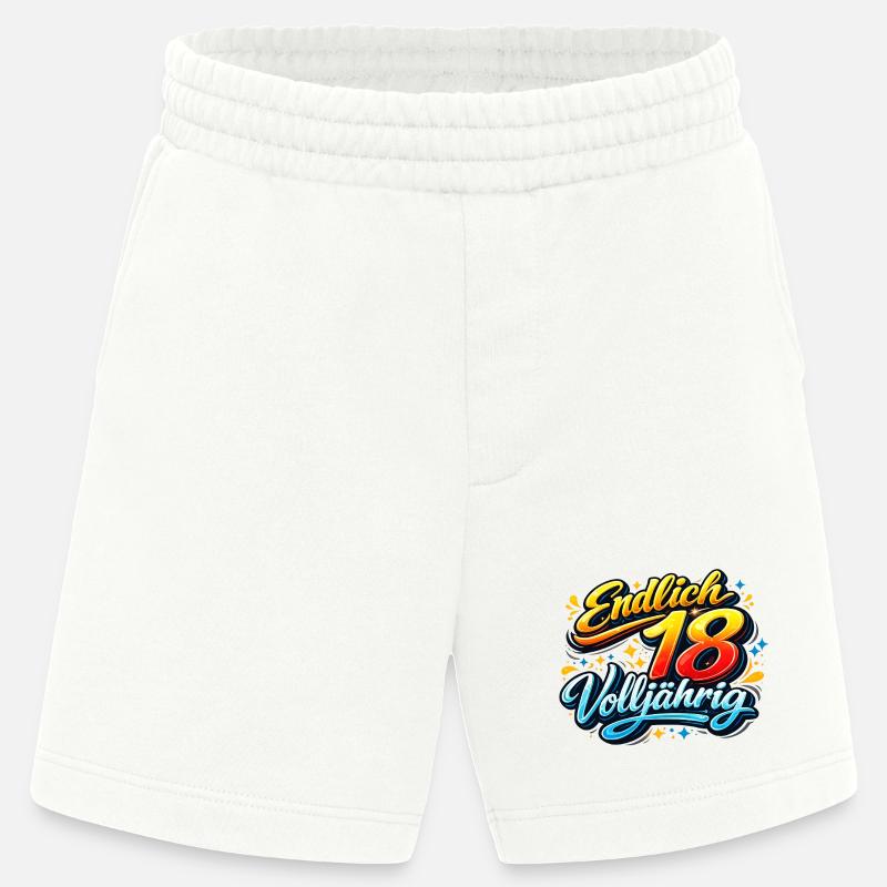 Endlich 18 Volljährig Neon Script - Heavyweight Shorts - made by SPREAD  - OFF WHITE