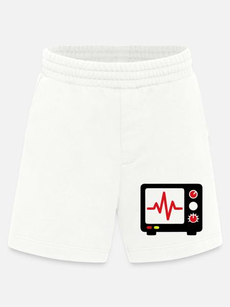ECG Monitor Heartbeat Medicine - Heavyweight Shorts - made by SPREAD  - OFF WHITE