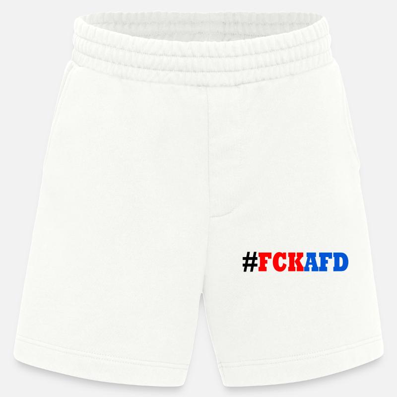 Fck afd - Heavyweight Shorts - made by SPREAD  - OFF WHITE