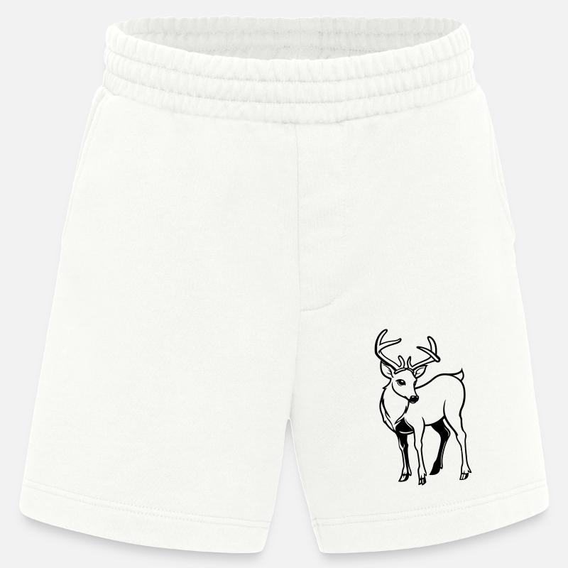 reh hirsch comic - Heavyweight Shorts - made by SPREAD  - OFF WHITE