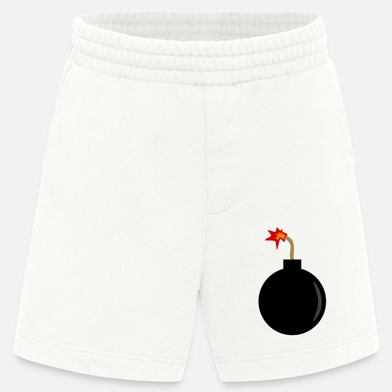 exploding bomb - Heavyweight Shorts - made by SPREAD  - OFF WHITE