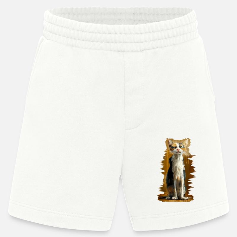 Crumpy Cat - Heavyweight Shorts - made by SPREAD  - OFF WHITE