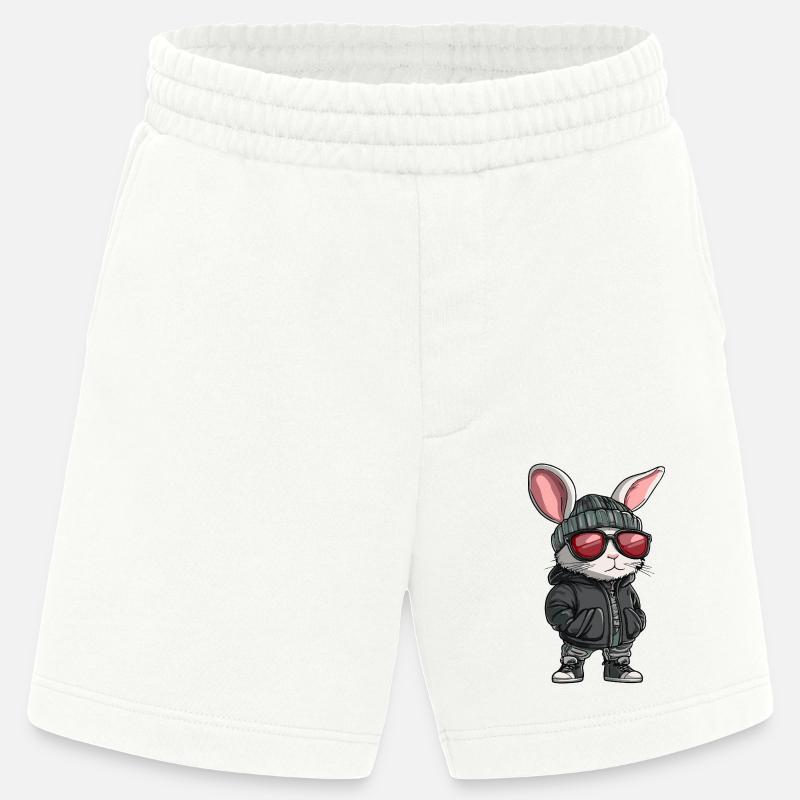 Bunny Cool Comic - Heavyweight Shorts - made by SPREAD  - OFF WHITE
