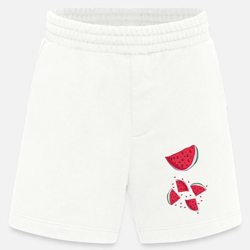 Pastèque - Short bio épais fabriqué en UE - OFF WHITE